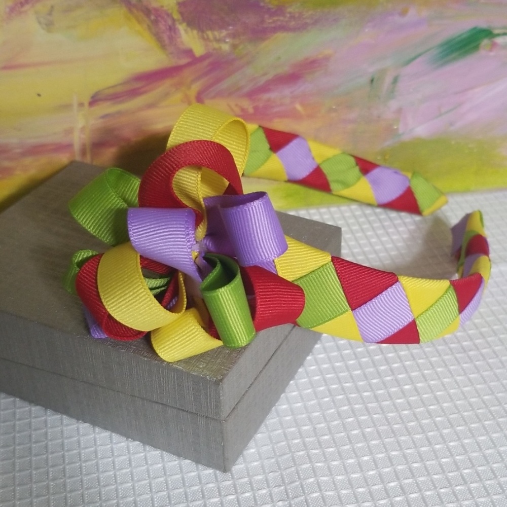 Grosgrain Ribbon Woven Headband (1inch) headband.
